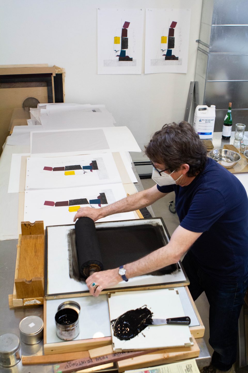 Brian Shure printing Clare Rojas