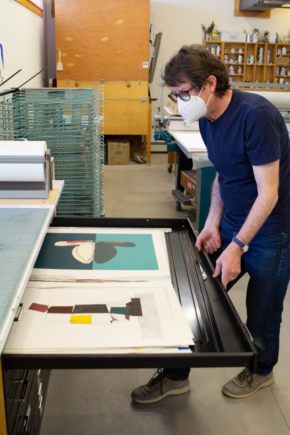Brian Shure printing Clare Rojas