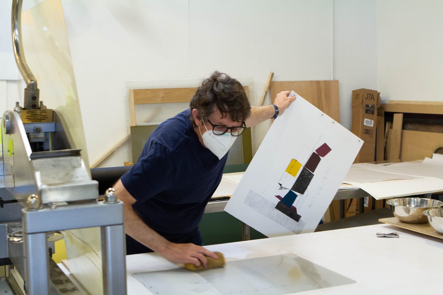 Brian Shure printing Clare Rojas