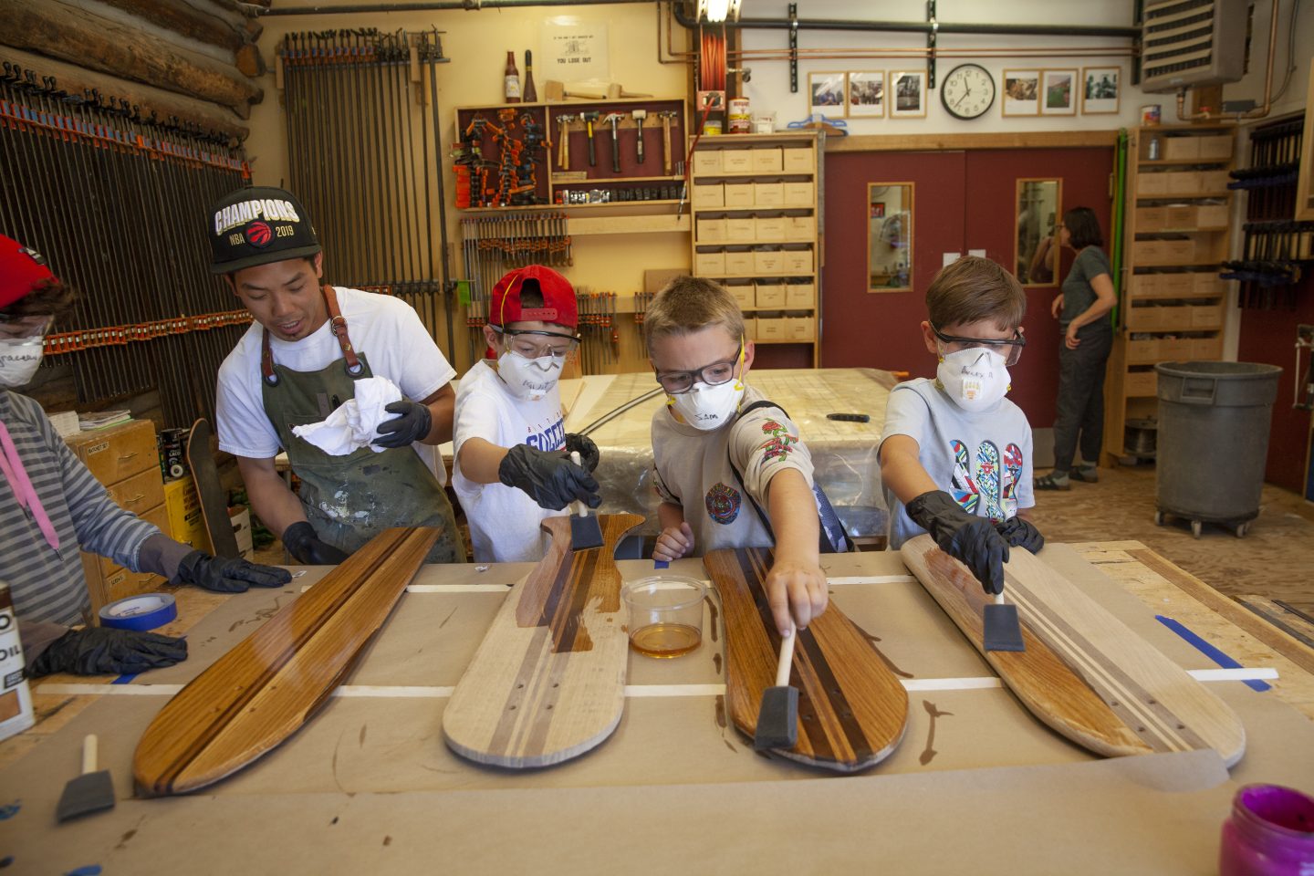 teens participating in a furniture design and woodworking workshop at Anderson Ranch Arts Center