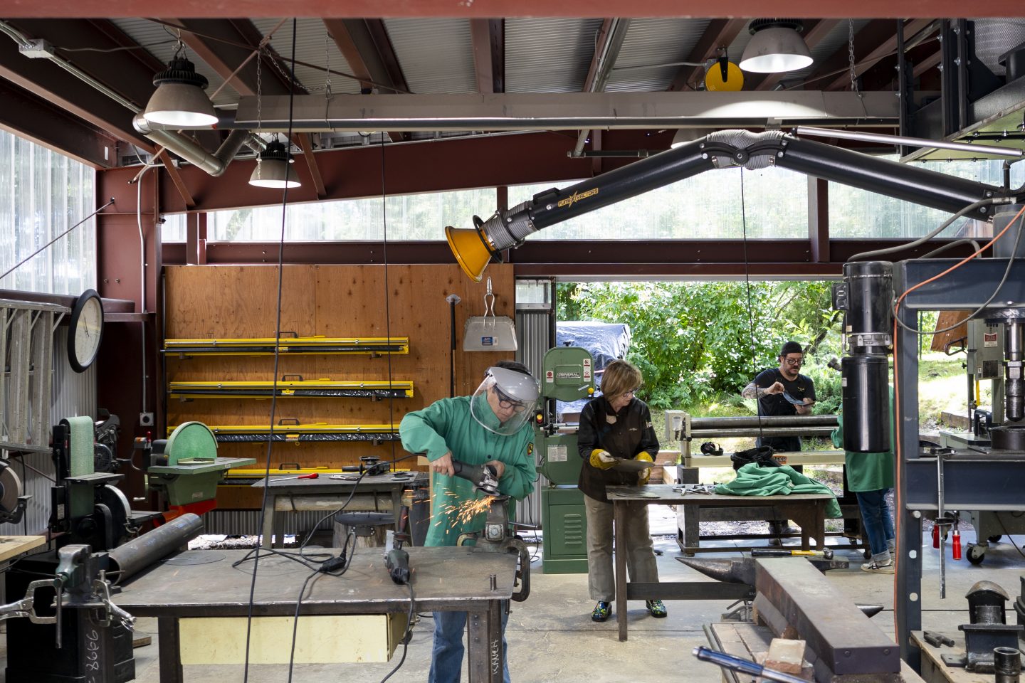 sculpture workshops studio at Anderson Ranch Arts Center featuring artists working with mixed materials