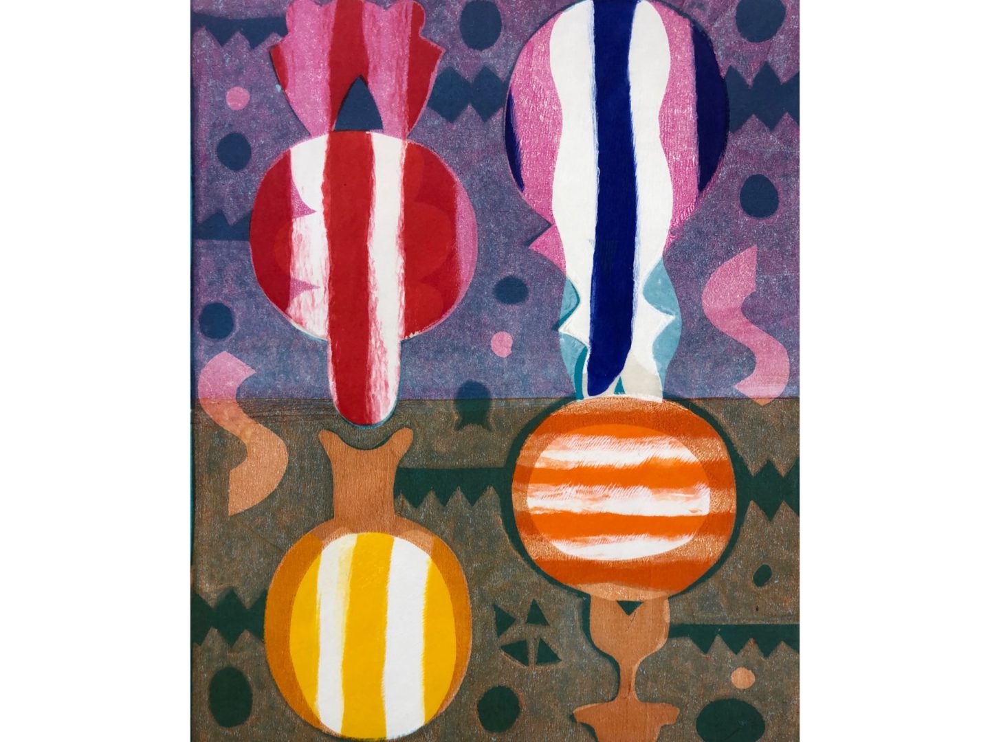 gel plate transfer workshop exploring layered color, pattern, and surface