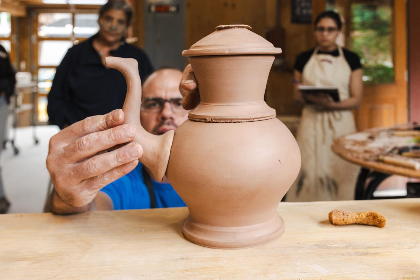 ceramics workshop focused on surface design and glazing techniques