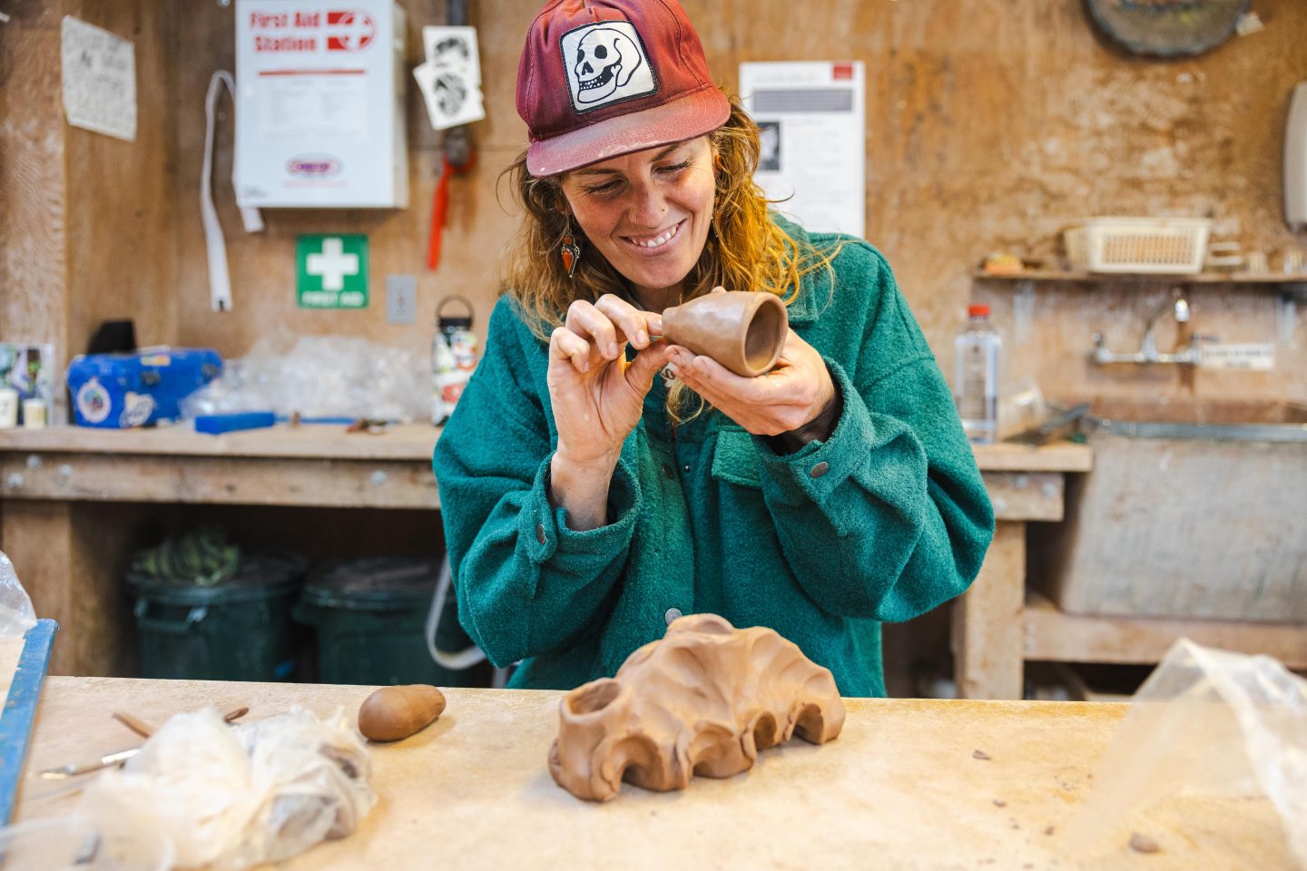 hand building ceramics workshop emphasizing material and form