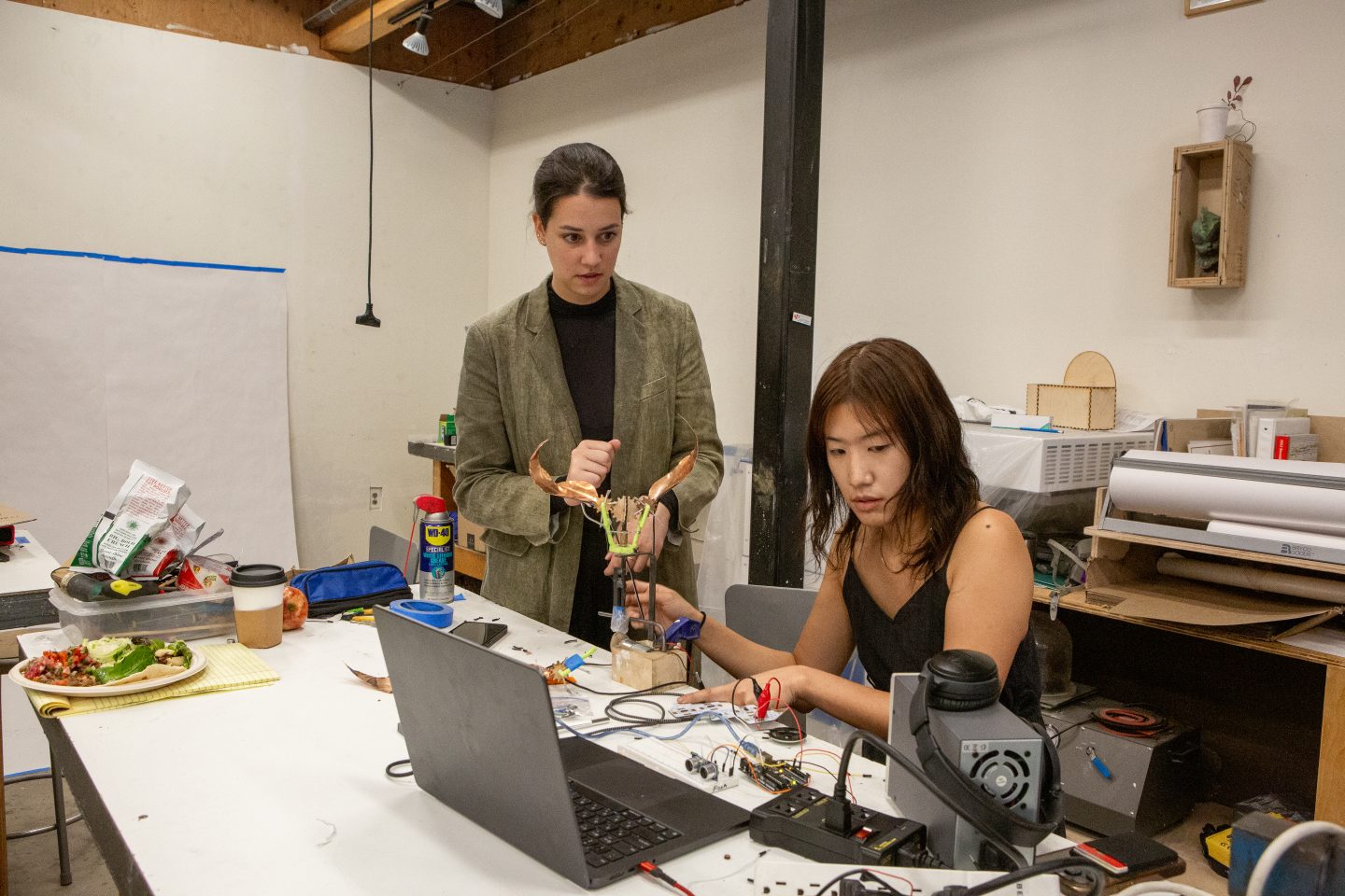 artists collaborating in sculpture studio at Anderson Ranch Arts Center exploring form, process, and materials