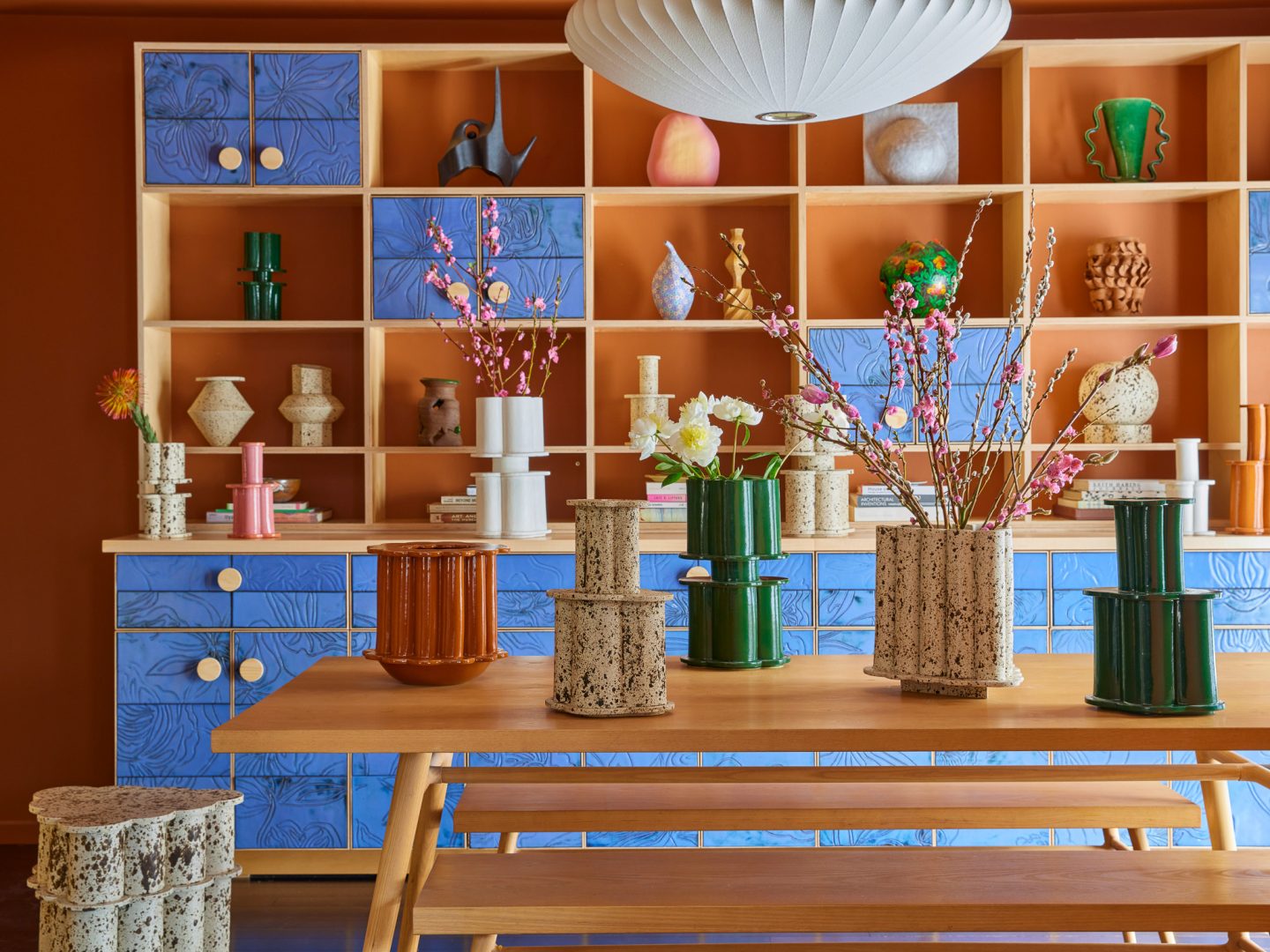 hand-built ceramic prototypes showing design iteration in clay