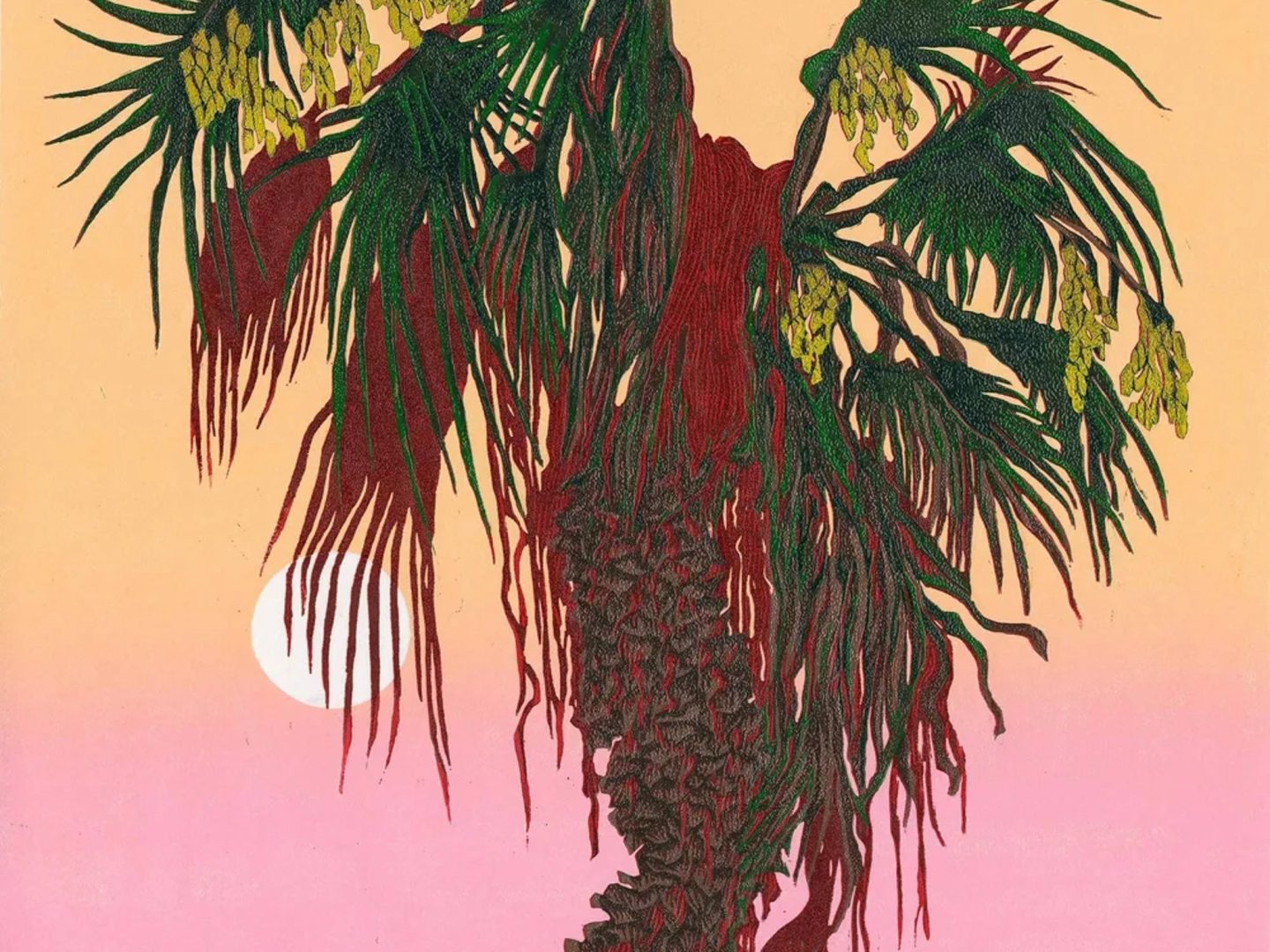 Reduction linocut printmaking intensive showing linocut carving, layered color printing, and precise registration