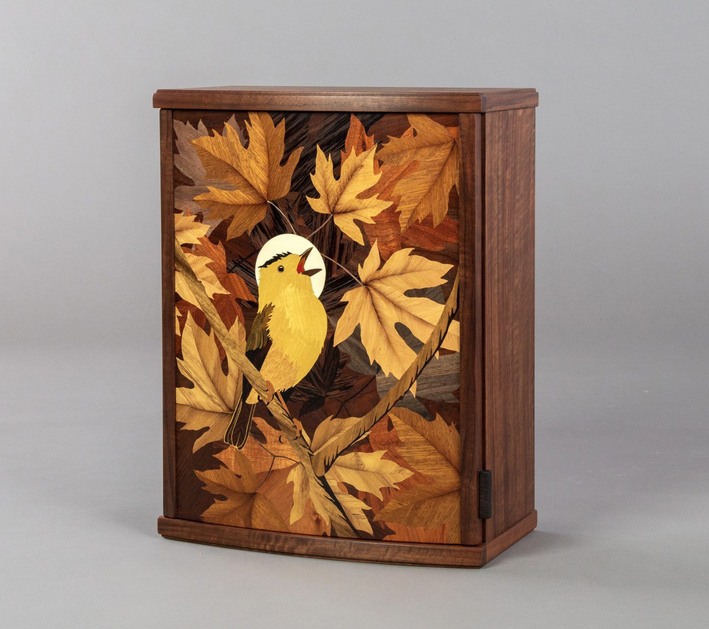 marquetry artwork by Matthew Werner displayed in a workshop studio during Anderson Ranch Arts Center during summer classes