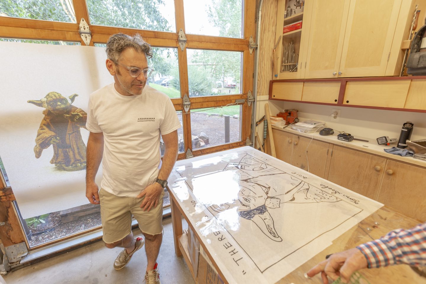 Tom Sachs in the print studio