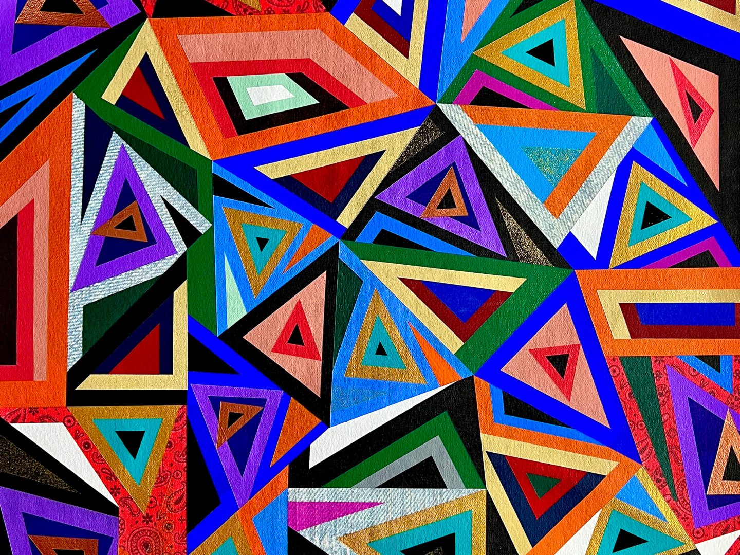 acrylic painting workshop exploring color, geometry, and abstract composition