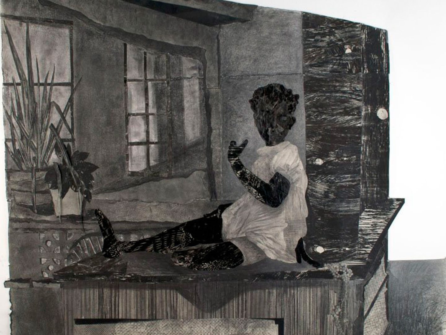 paper-based mixed media intensive combining drawing, printmaking, and collage